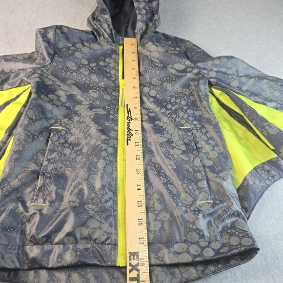 Cat & Jack Kids Hooded Dinosaur Rain Jacket with Neon Accents 5T - Picture 12 of 15